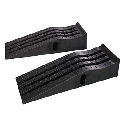 Image of KATSU Plastic Car Ramps, Extra Wide, 2 Pieces Heavy Duty Garage Ramps for Lifting Automotive Vehicles Workshop Service and Repair 161920