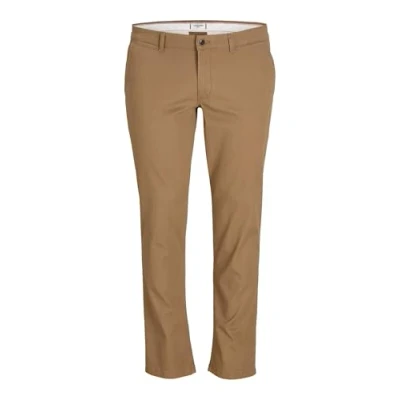 Image of JACK &amp; JONES PLUS Men&#039;s Jpstmarco Jjdave Lc Noos Pls Chino Trousers, Otter, 50 W/32 L