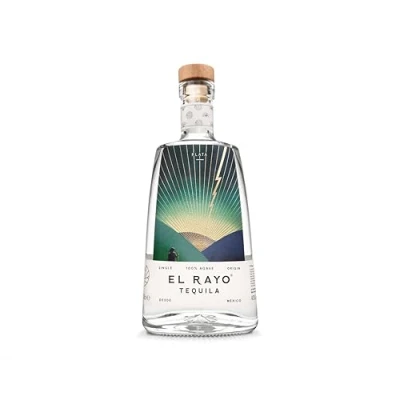Image of El Rayo Plata tequila Natural 100% agave Vegan &amp; Gluten Free Herbal Citrus Notes 70cl