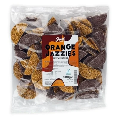 Image of Just Treats Orange Jazzies (500g Share Bag)