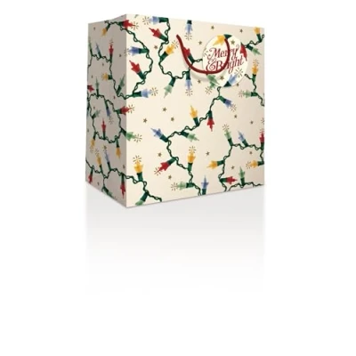 Image of Emma Bridgewater Fairy Lights Medium Gift Bag Christmas Accessory 615429 by Woodmansterne