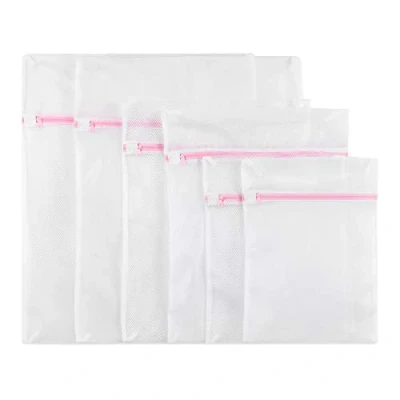 Image of Mesh Laundry Bags, GoFriend Zippered Washing Machine Wash Bags Large Fine Bag, Reusable and Durable for Delicates Blouse, Hosiery, Underwear, Bra, Lingerie Baby Clothes (6 SET)