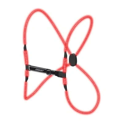 Image of COAST LH150 Rechargeable LED Lighted Safety Harness. Color Changing, Reflective, Ultralight, One Size Fits Most
