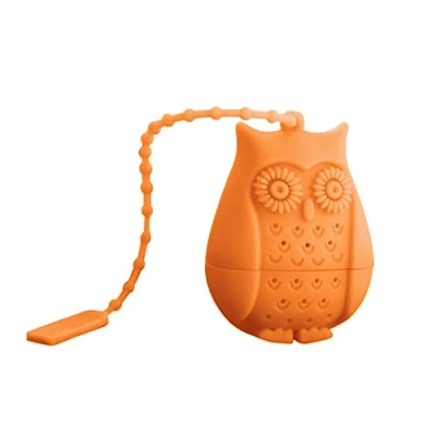 Image of Creative Tea Infuser Silicone Strainer Animal Owl Filter for Loose Leaf
