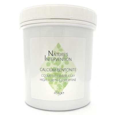 Image of Nature’s Intervention Calcium Bentonite 100% Natural Cosmetic Grade Clay Powder. Deep Pore Skin Cleanser, Face Mask, Detox. 454g