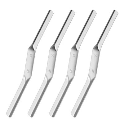 Image of YGKYMVW Double Ended Brick Jointer, 4 Pcs Jointer Tool 1/2 inch x 5/8 inch, Finger Trowel Pointing Mortar Finishing for Builders Bricklayers