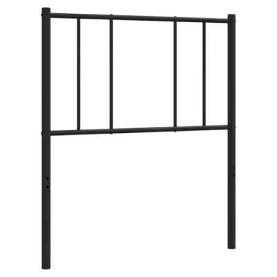 Image of vidaXL Metal Headboard Bed Base Header Bedstead 100 cm Black