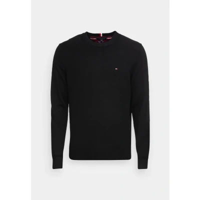 Image of Tommy Hilfiger PIMA ORG CREW NECK Jumper, Men&#039;s, Size: XS, Black