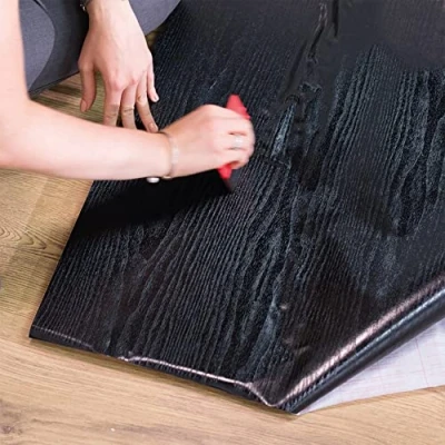 Image of Vinyl Warehouse d c fix Black Wood Sticky Back Furniture Wrap (W)90cm (L) Sold by the metre