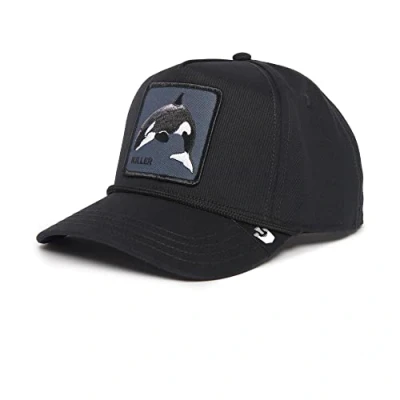 Image of Goorin Bros. The Farm All Over Canvas Adjustable Unisex Trucker, Black (Killer Whale 100), One Size