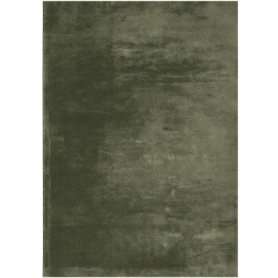 Image of vidaXL Rug HUARTE Short Pile Soft and Washable Forest Green 120x170 cm