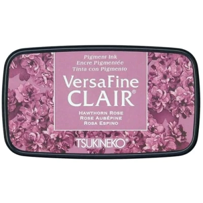 Image of Tsukineko VersaFine Clair Ink Stamping Pink, Hawthorn Rose Large Opaque, Waterproof, Archival Embossing, pad Size: 7.6 x 3.5 cm