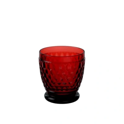 Image of Villeroy &amp; Boch 11 7309 1410 Boston Coloured Tumbler, 330 ml, Crystal Glass, Transparent/Red, 100 mm