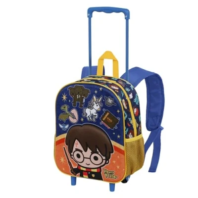 Image of Harry Potter Crest Small 3D Backpack with Wheels, Orange, 13 x 26 34 cm, Capacity 12.5 L