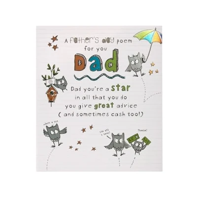 Image of UK Greetings Father&#039;s Day Card for Dad Pop Up Poem Design