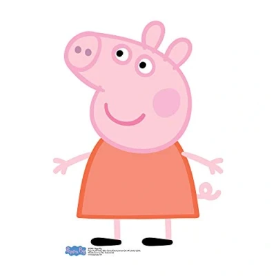Image of STAR CUTOUTS SC4006 Party with Peppa Pig Cardboard Cutout for Fans Height 83cm Width 61cm, Solid, Multicolour, Regular