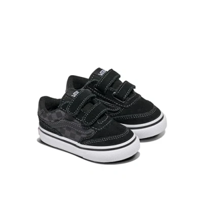 Image of Vans Boy&#039;s Unisex Kids Brooklyn LS V Sneaker, Checkerboard Black Asphalt, 5 UK Child