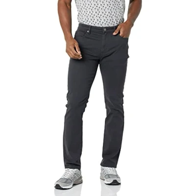 Image of Amazon Essentials Men&#039;s Slim Fit 5 Pocket Stretch Twill Trousers, Charcoal, 31W / 32L