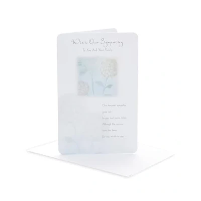 Image of UK Greetings Sympathy Card for Him/Her/Friend To You &amp; Your Family Design