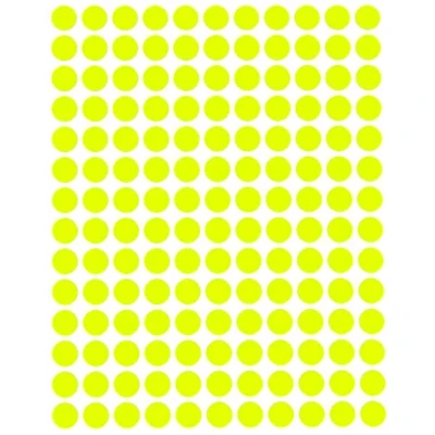Image of Round Neon Yellow Color Coding Labels 10mm (1cm) Small Dot Stickers 2100 Pack by Royal Green