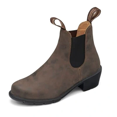 Image of 1677 Water Resistant Leather Women&#039;s Heeled Chelsea Boots