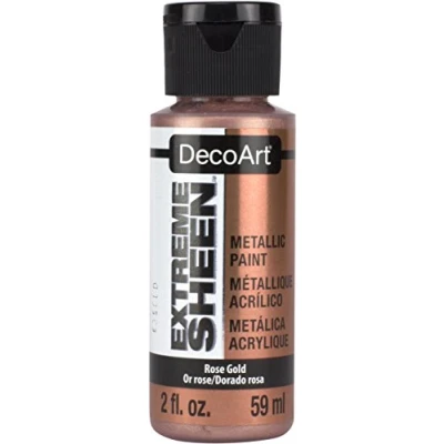 Image of DecoArt Americana Extreme Sheen Jar of Paint, Acrylic, Rose Gold, 3.5 x 10 cm