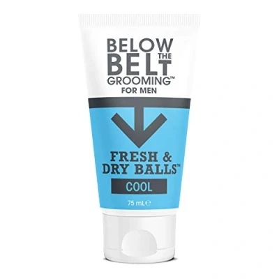 Image of Below The Belt Grooming Fresh &amp; Dry Ball Cool Ball, Intimate Deodorant For Men, Protects against Sweat, Odour and Chafing, Mint Fragrance 75ml
