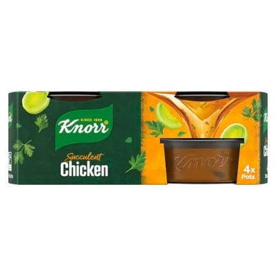 Image of Knorr chicken Stock Pots gluten free to add a rich flavour your dishes 4x 28 g