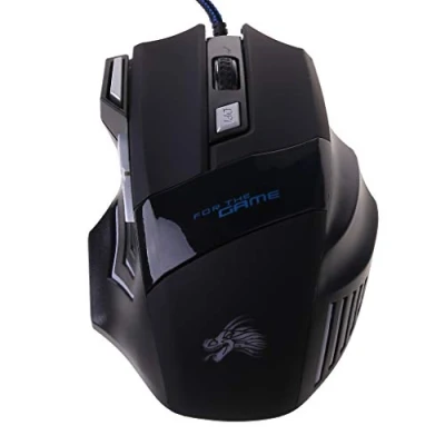 Image of Buwei Gaming Mouse 7 Button USB Wired LED Breathing Fire 5500 DPI for Laptop PC