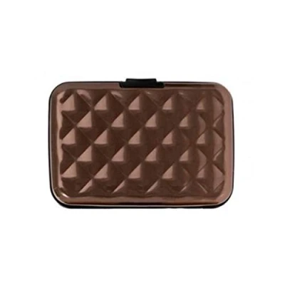 Image of Card Holder RFID Blocking Anti Scan Aluminium Hard Case Security Wallet for Credit Debit Driving License Oyster Travel Points Business Cards and Bank Notes (Bronze)