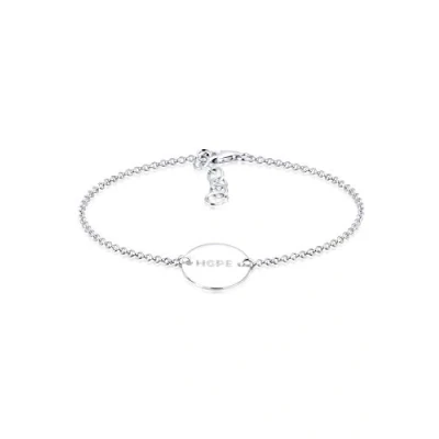 Image of Elli Women Bracelet 925 Sterling Silver Inscription HOPE Length 17cm 0205851016