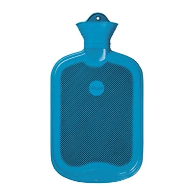 Image of Sanger Ribbed Hot Water Bottle Dark Blue 2L