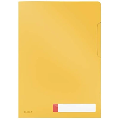 Image of Leitz A4 Privacy Folder, 40 Sheet Capacity, Pack of 3, Cosy Range, Warm Yellow, 47080019