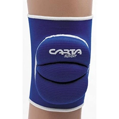 Image of carta SKPBL PADDED KNEE SUPPORT LARGE Football COLOUR: BLUE/WHITE PACKED IN ZIPPED POLYBAG, One size