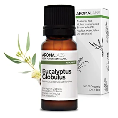 Image of BIO Eucalyptus GLOBULUS Essential Oil 10mL 100% Pure, Natural, Chemotyped and AB Certified AROMA LABS (French Brand)