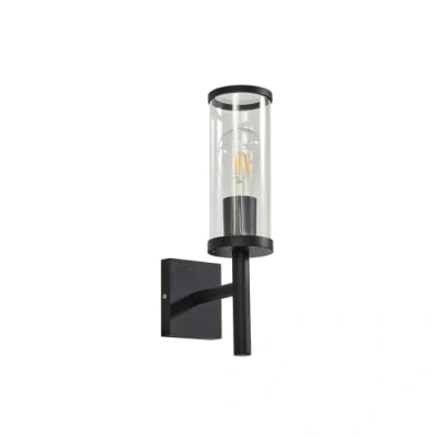 Image of Lucande outdoor wall light Zanta, height 39 cm, IP54, black