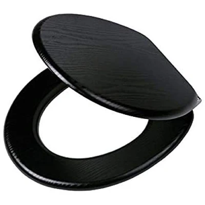Image of Tiger Blackwash Toilet Seat, MDF, Black, 37.5 x 5.5 43 cm