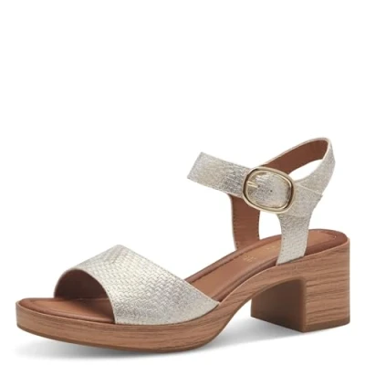 Image of Jana Women&#039;s 8 28374 42 Flat Sandal, Gold, 6 UK
