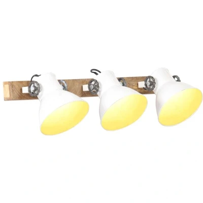Image of vidaXL Industrial Wall Lamp White 65x25 cm E27
