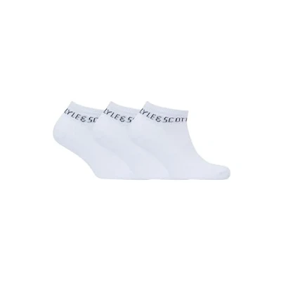 Image of Lyle &amp; Scott Men&#039;s Ankle Sports Socks Chester 3 Pairs Multipack UK 7 11 (UK, Alpha, One Size, Regular, Bright White)