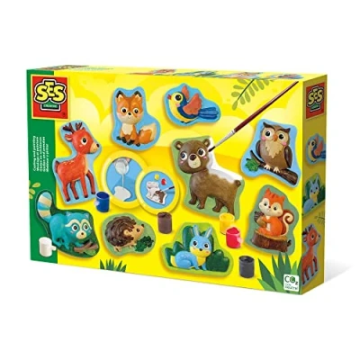 Image of SES Creative 01134 Casting and Painting Forest Animals Theme; Quick Drying Plaster; The Detailed Mould yields Excellent Results; Encourages Creativity; Age 5+