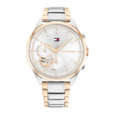 Image of Tommy Hilfiger Analogue Multifunction Quartz Watch for Women with Two Tone Stainless Steel Bracelet 1782415