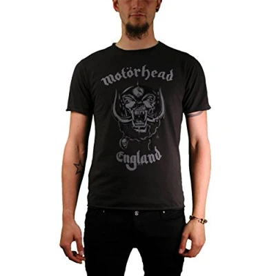 Image of Amplified Motorhead England Men&#039;s T Shirt Charcoal