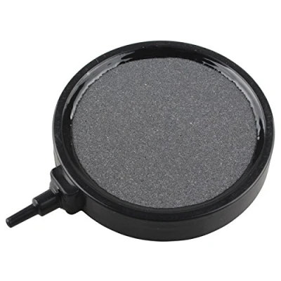 Image of HALJIA 4 Inch Carborundum Round Bubble Disk Airstone Air Stone for Hydroponics Aquarium Fish Tank Pump, Pond