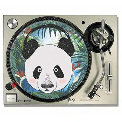 Image of Panda Scribble DJ SLIPMATS/Turntable SLIP MATS Vinyl (single) (12inch)