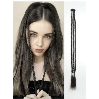 Image of Clip In Hair Extension Braids Dreadlocks Extensions, Box (Dark Brown)