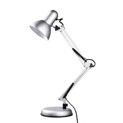 Image of Premier Housewares Fully Adjustable Desk Lamp, Metal Silver