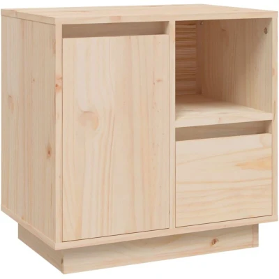 Image of vidaXL Bedside Cabinet 50x34x50 cm Solid Wood Pine
