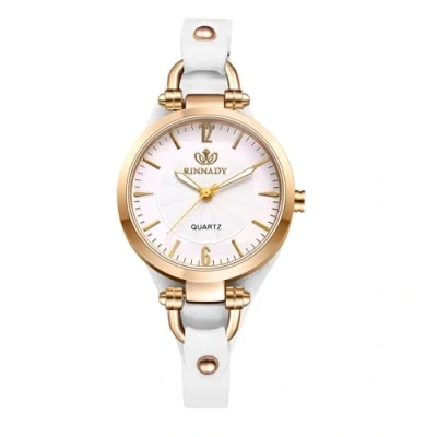Image of JewelryWe Women Punk Leather Watch: White Vintage Gothic Analog Quartz Watches Steampunk Retro Casual Bracelet Cuff Wristwatch