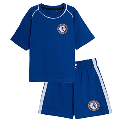 Image of Chelsea Kids FC Short Pyjamas 11 12 Years Blue